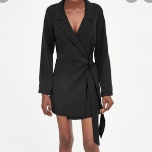 Zara trf blazer wrap blazer dress